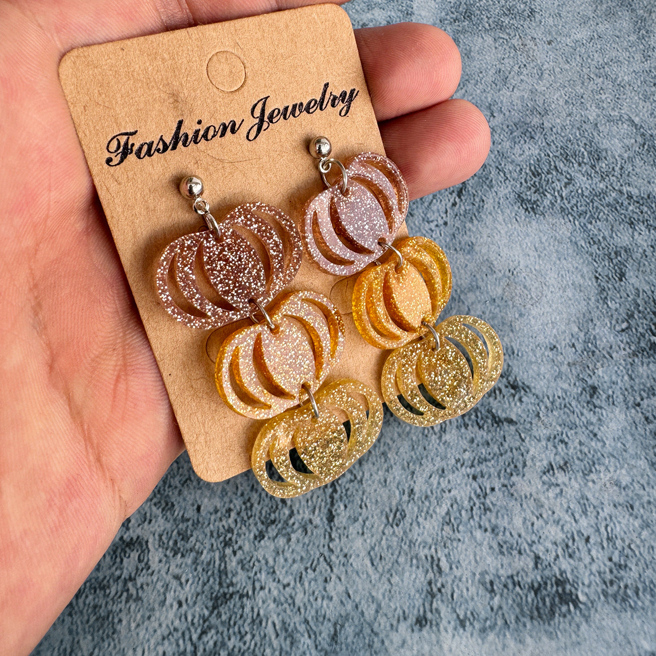 Wholesale Maple Leaf Pumpkin Acrylic Earrings ACC-ES-XinChuan061