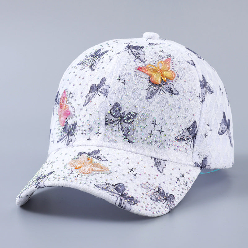 Wholesale lace butterfly dragonfly decorative baseball cap