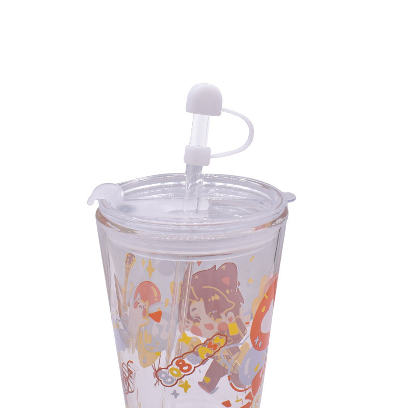 Wholesale Random 100pcs Super Parent Series PVC Soft Straw Tube Cap