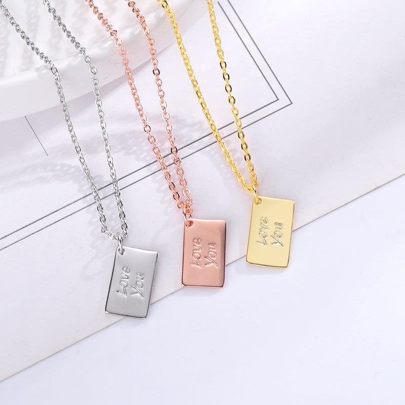 Wholesale Love Letter Envelope Necklace