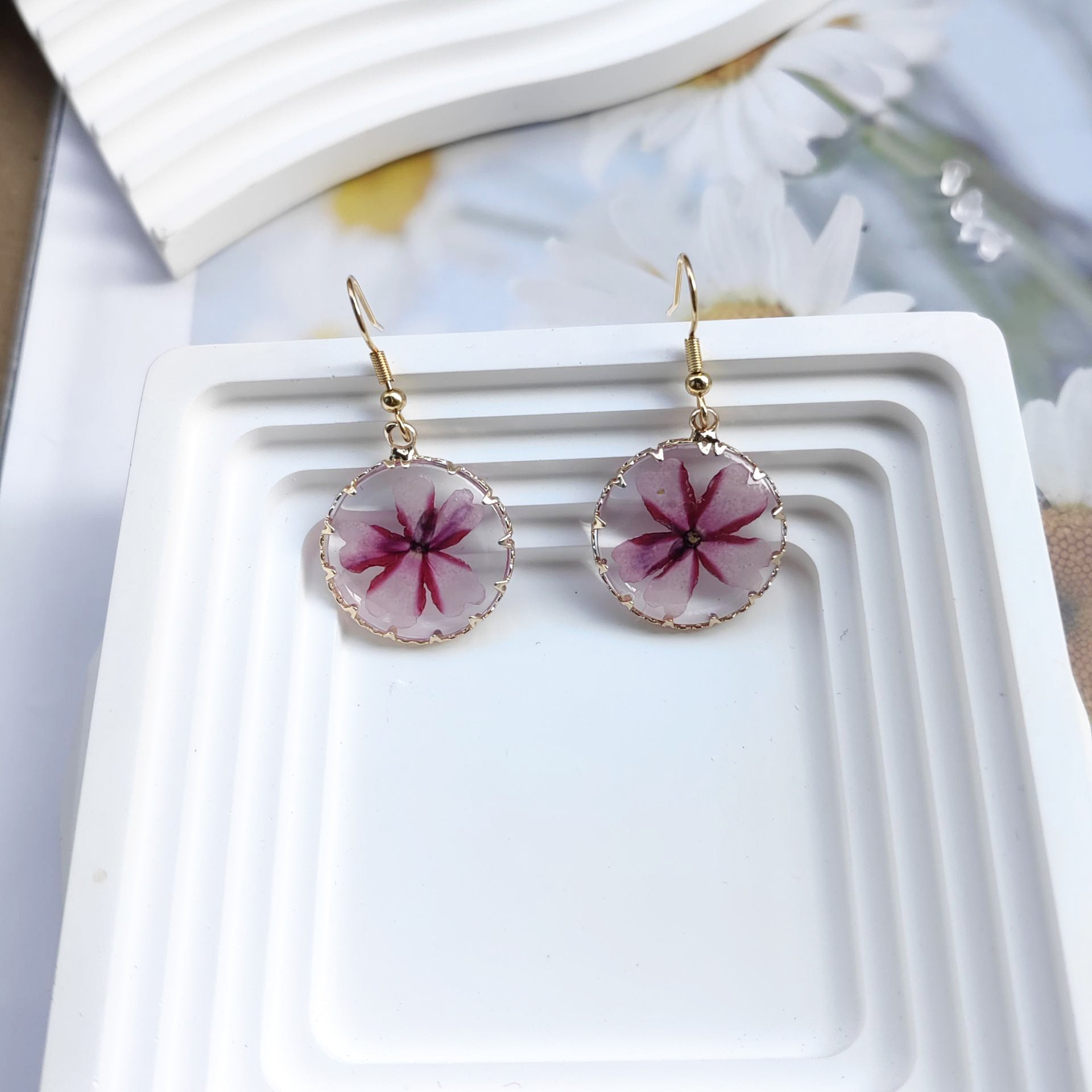 Wholesale Acrylic Flower Earrings ACC-ES-Mindin001