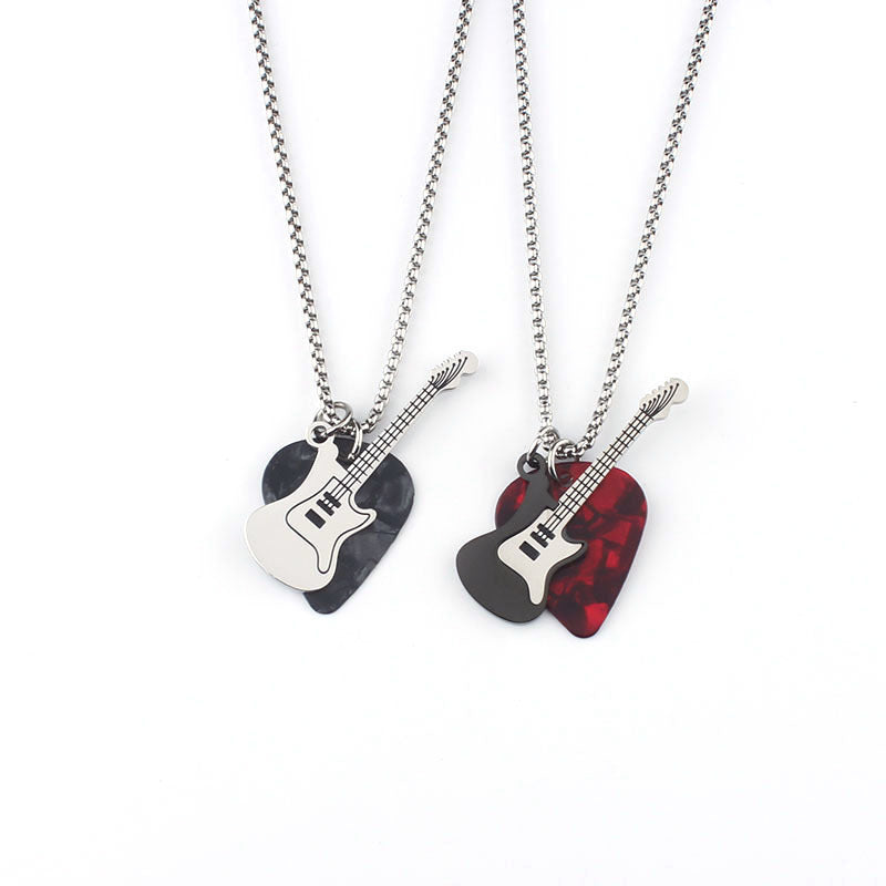 Wholesale Stainless Steel Guitar Pick Necklace