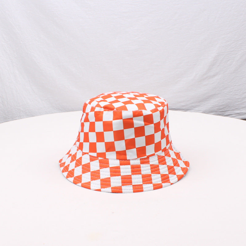 Wholesale  Personalized Chessboard Plaid Fisherman Hat Bucket Hat