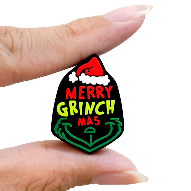 Wholesale 10pcs Christmas green Focal Beads DIY Bead Accessories