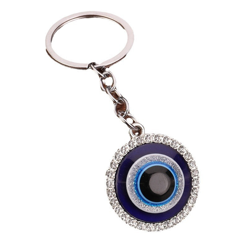 Wholesale Alloy Blue Eyes Owl Demon Eye Keychain