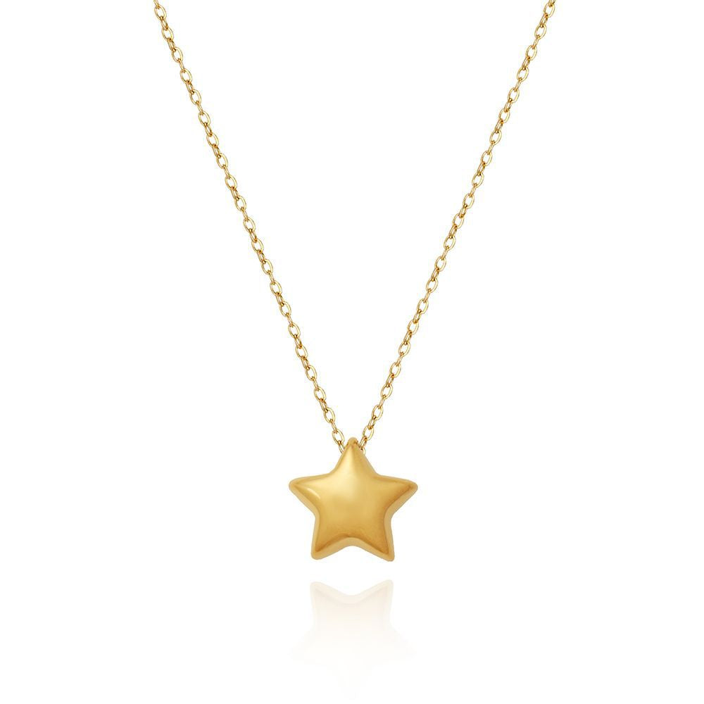 Wholesale  Lucky Star Simple Pentagonal Star Titanium Steel Necklace