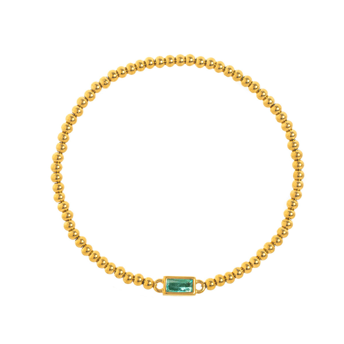 Bracelet rond de pierre de naissance de naissance de luxe léger en gros de décembre