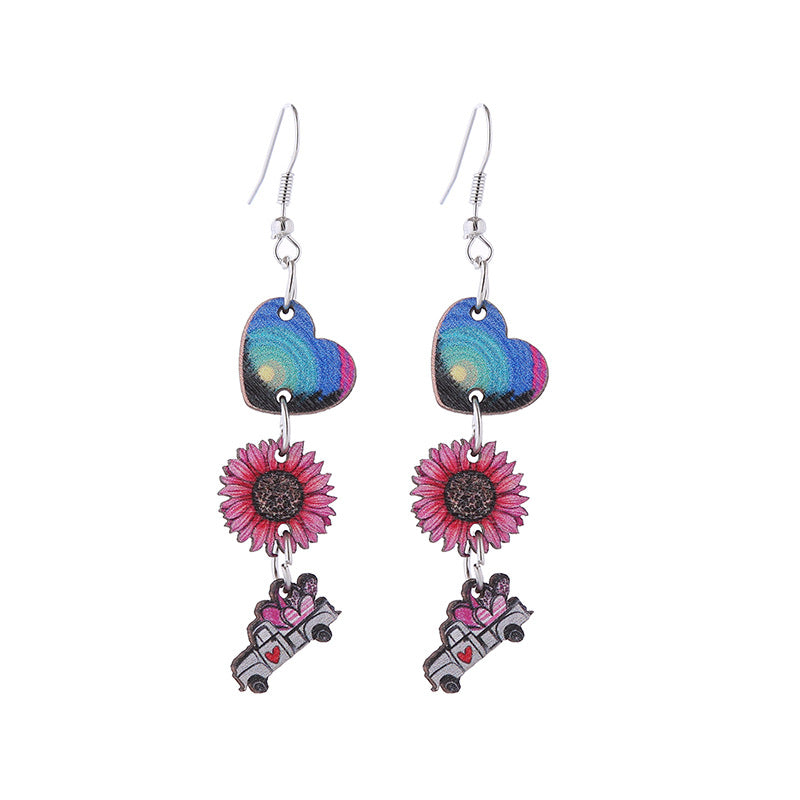 Wholesale Pink Valentine's Day Three-in-One Lovely Cat Earrings ACC-ES-ChouT004