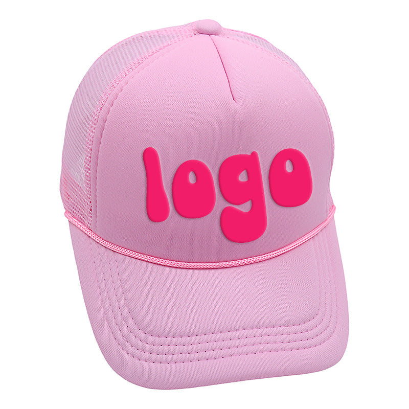 Wholesale DIY Blank Solid Color String Trucker Hat Printed Embroidery Baseball Cap ACC-HT-HaiPu005