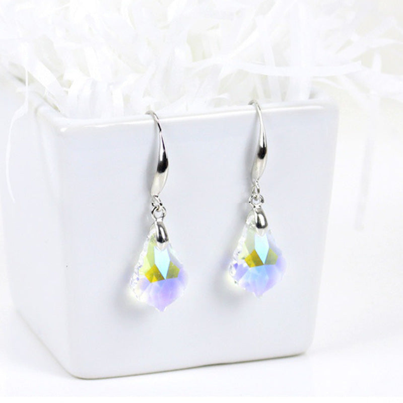 Wholesale  Crystal Tourmaline Maple Leaf Earrings