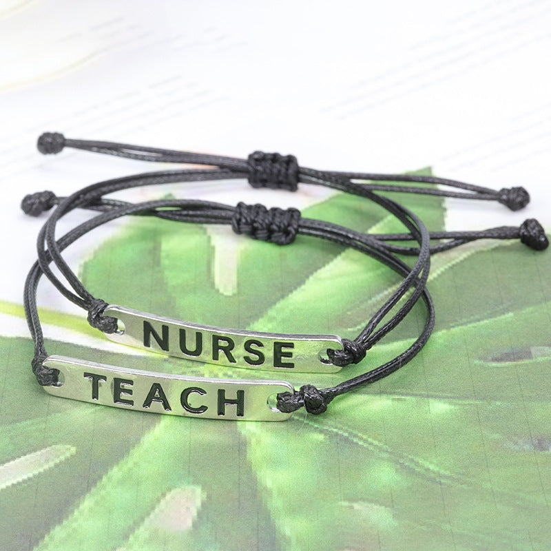 Wholesale  nurse ECG woven bracelet stet