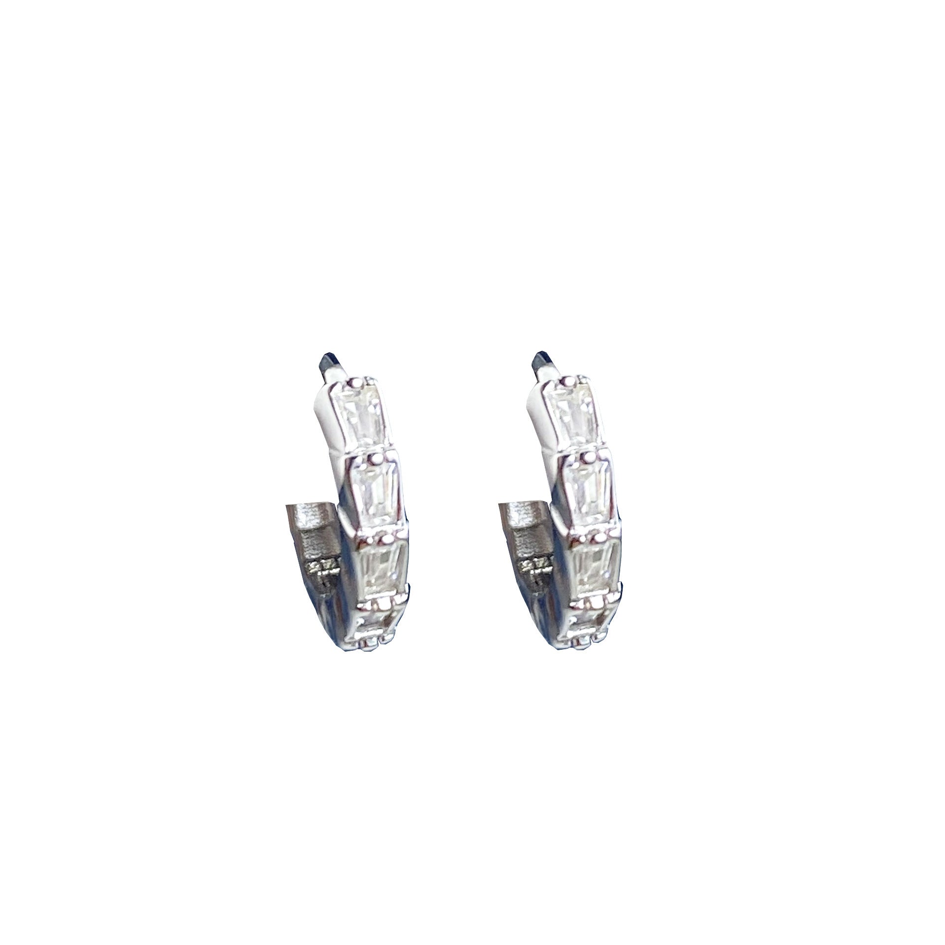 Wholesale  S925 Sterling Silver Earrings Women's Snake Bone Full Diamond Earrings