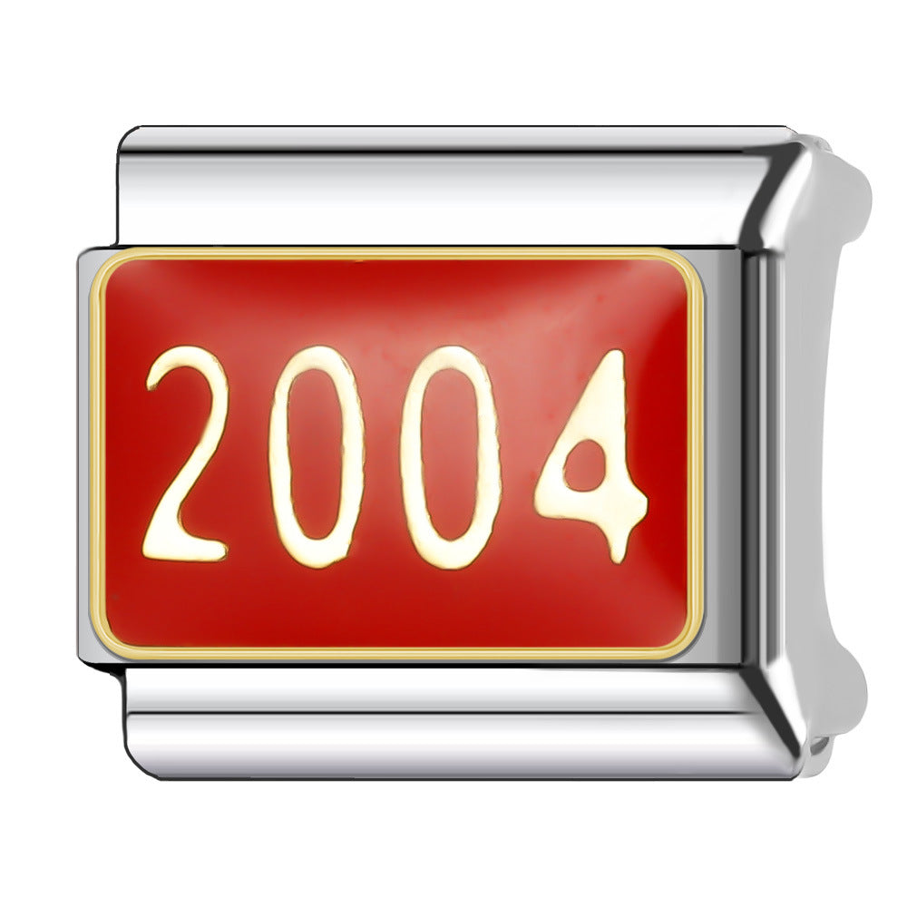 Wholesale Italian Charm Bracelet 9mm DIY Splicing English Series Stainless Steel Composable Bracelet