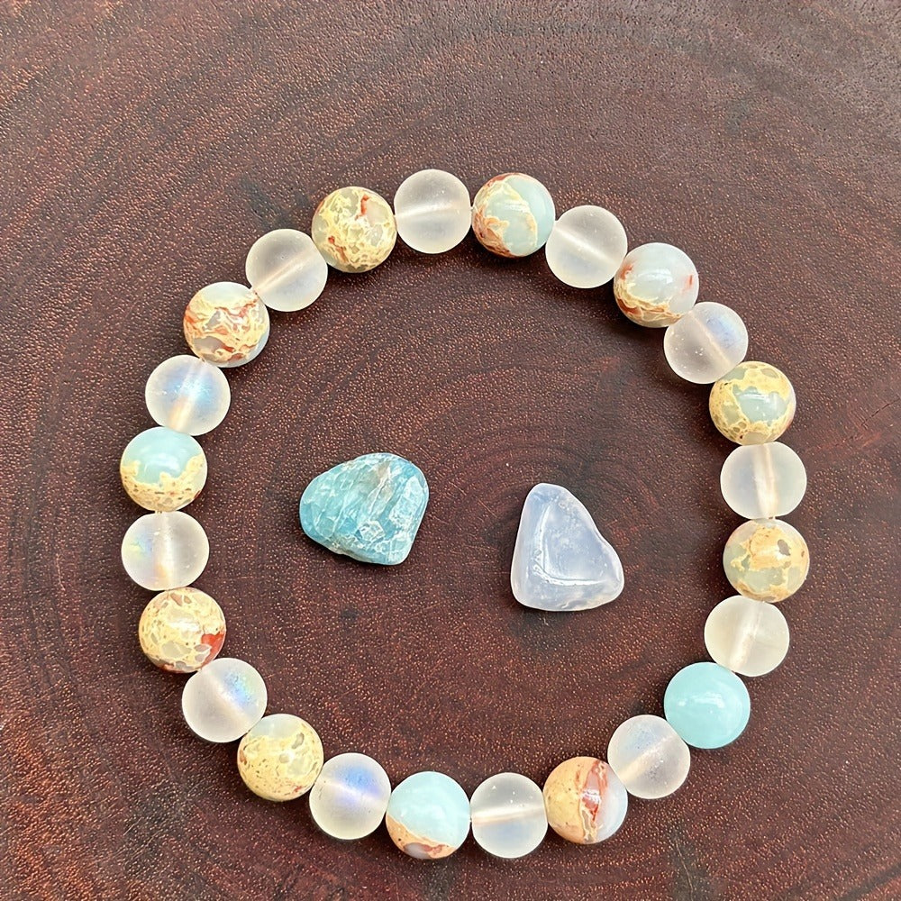 Wholesale Shoushan Stone Frosted Colorful Crystal Bracelet
