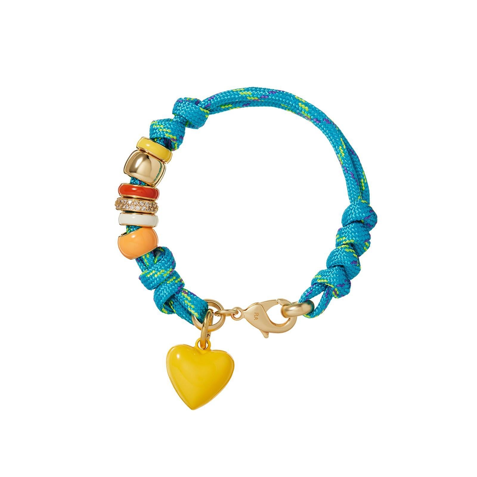 Wholesale Titanium Steel Summer Color Climbing Rope Heart Bracelet