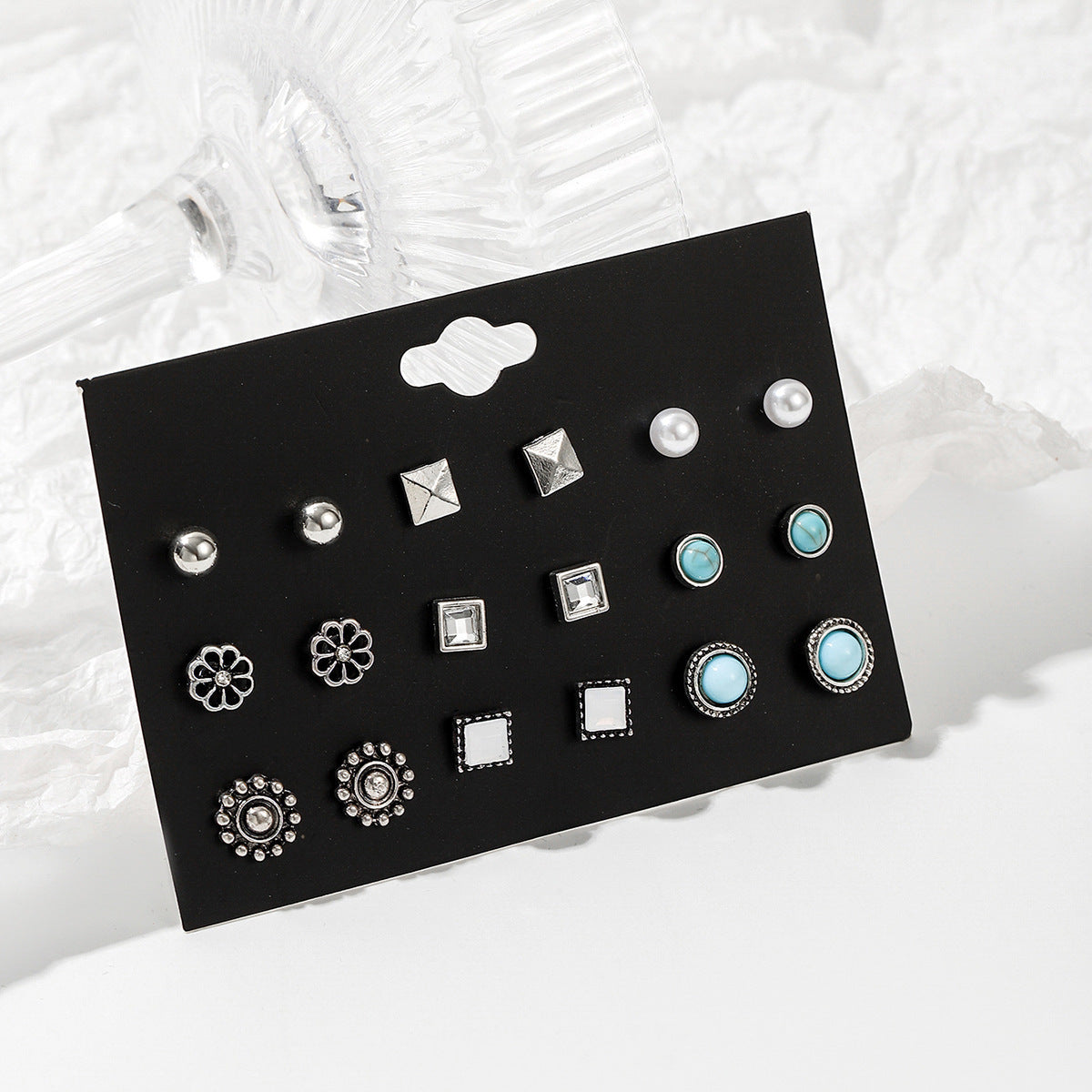Wholesale Alloy 9 pairs/ set earrings set