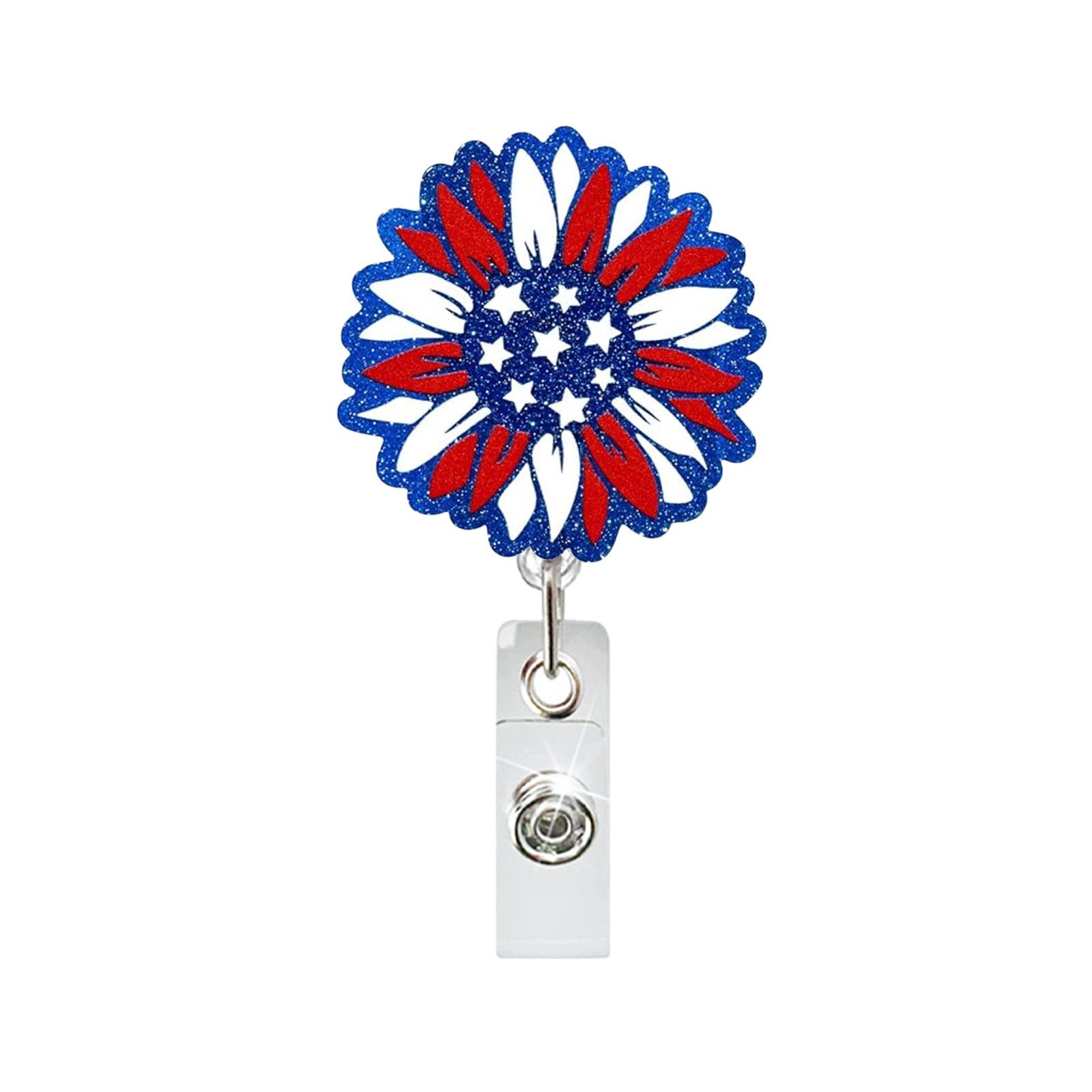Wholesale Acrylic Pink Fashion Retractable Badge Reel for Women Medical Staff ID Card Holder