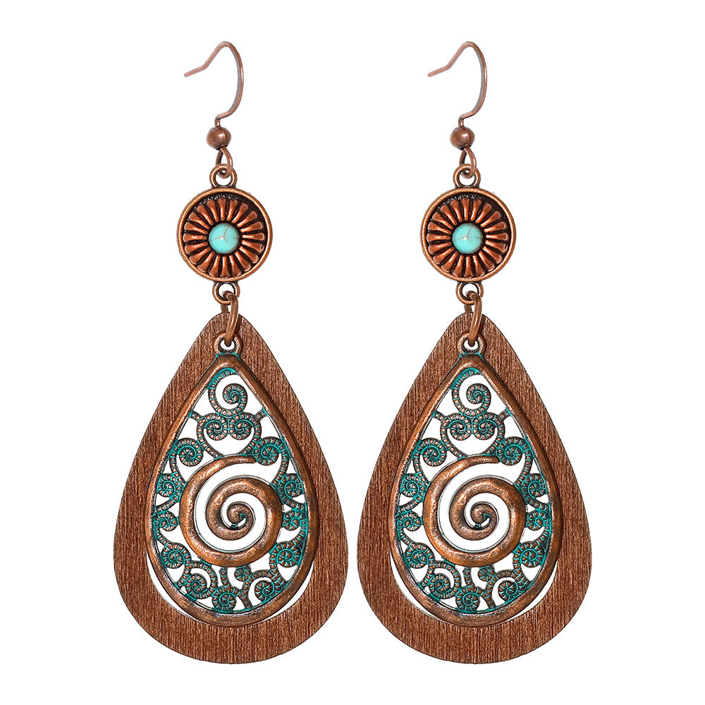 Wholesale Bohemian Geometric Tassel Earrings Set Trendy Jewelry Accessory for Gift