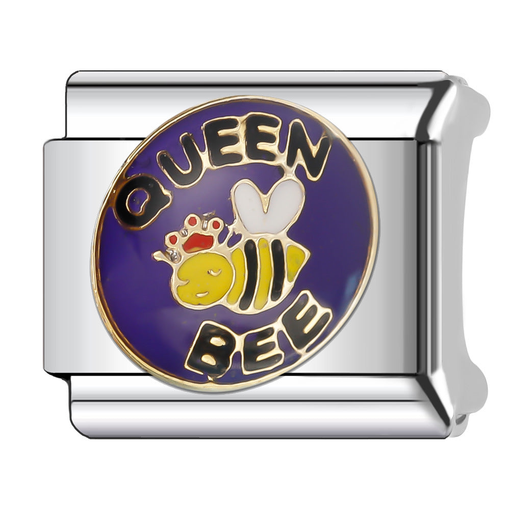 Wholesale Italian Charm Bracelet 9mm DIY Splicing Cute Cartoon Animal Stainless Steel Composable Bracelet