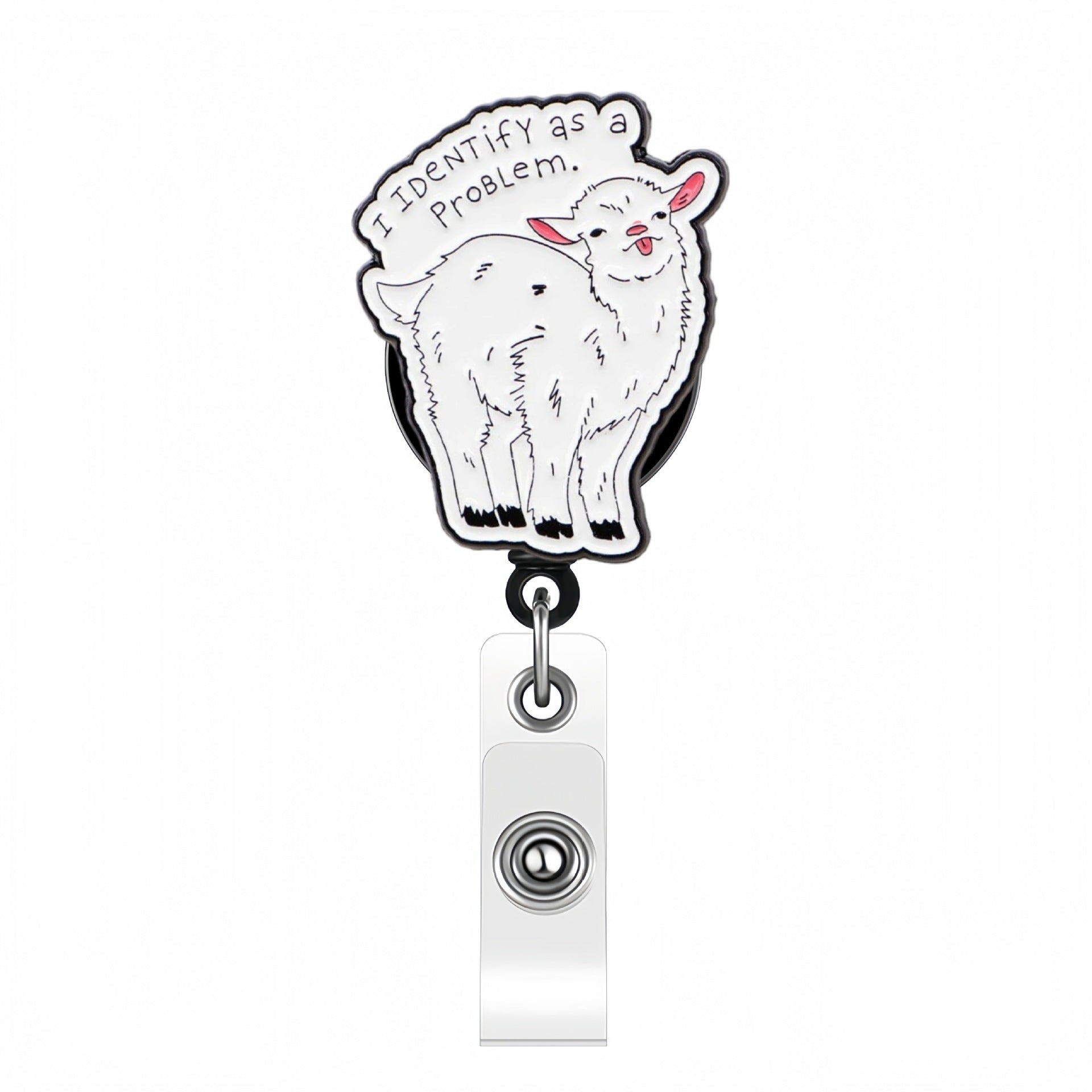 Wholesale Cute Cartoon Pet Dog Acrylic Retractable Rotating Badge Keychain