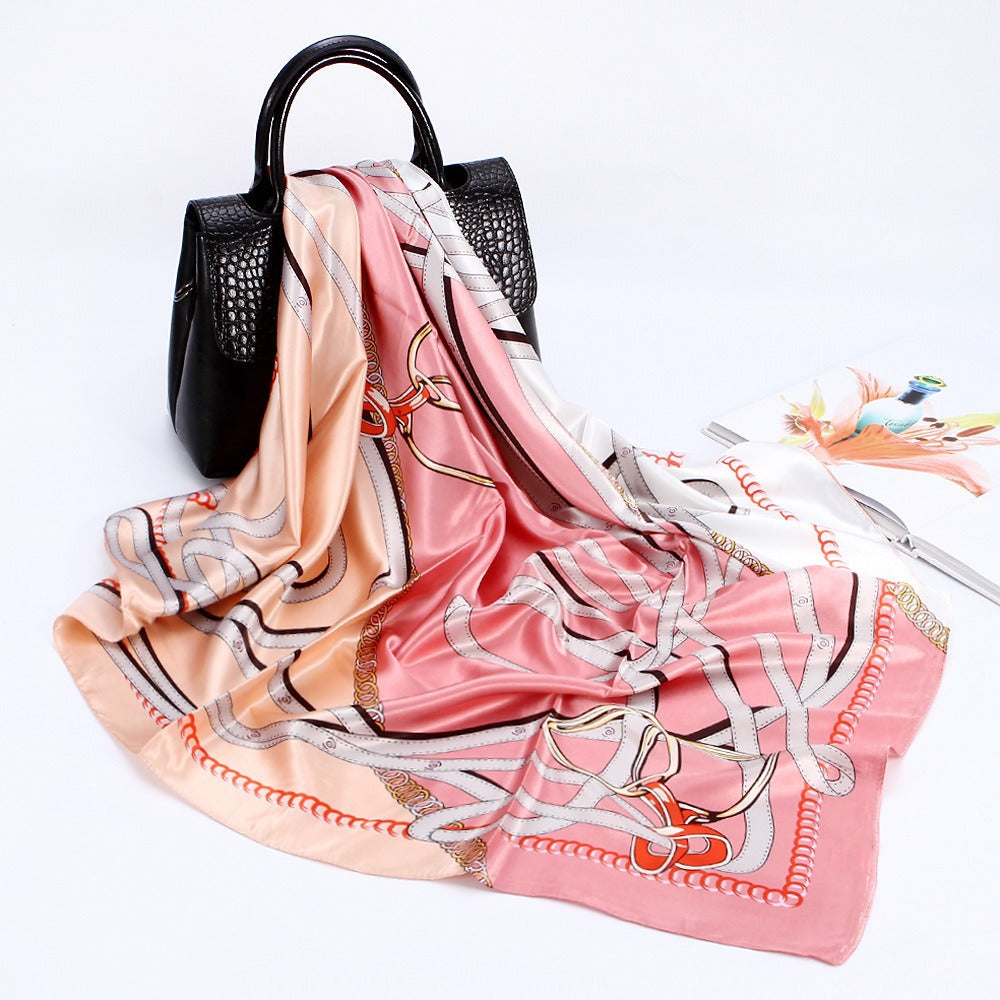 Wholesale 90cm Printed  Silk Women' s Large Square Scarf