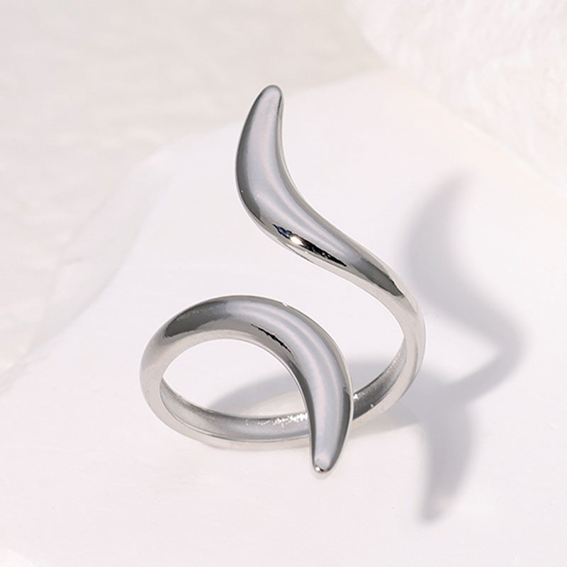 Wholesale Stainless Steel Rings Open 18K Gold Plated Rings ACC-RS-Manguo004