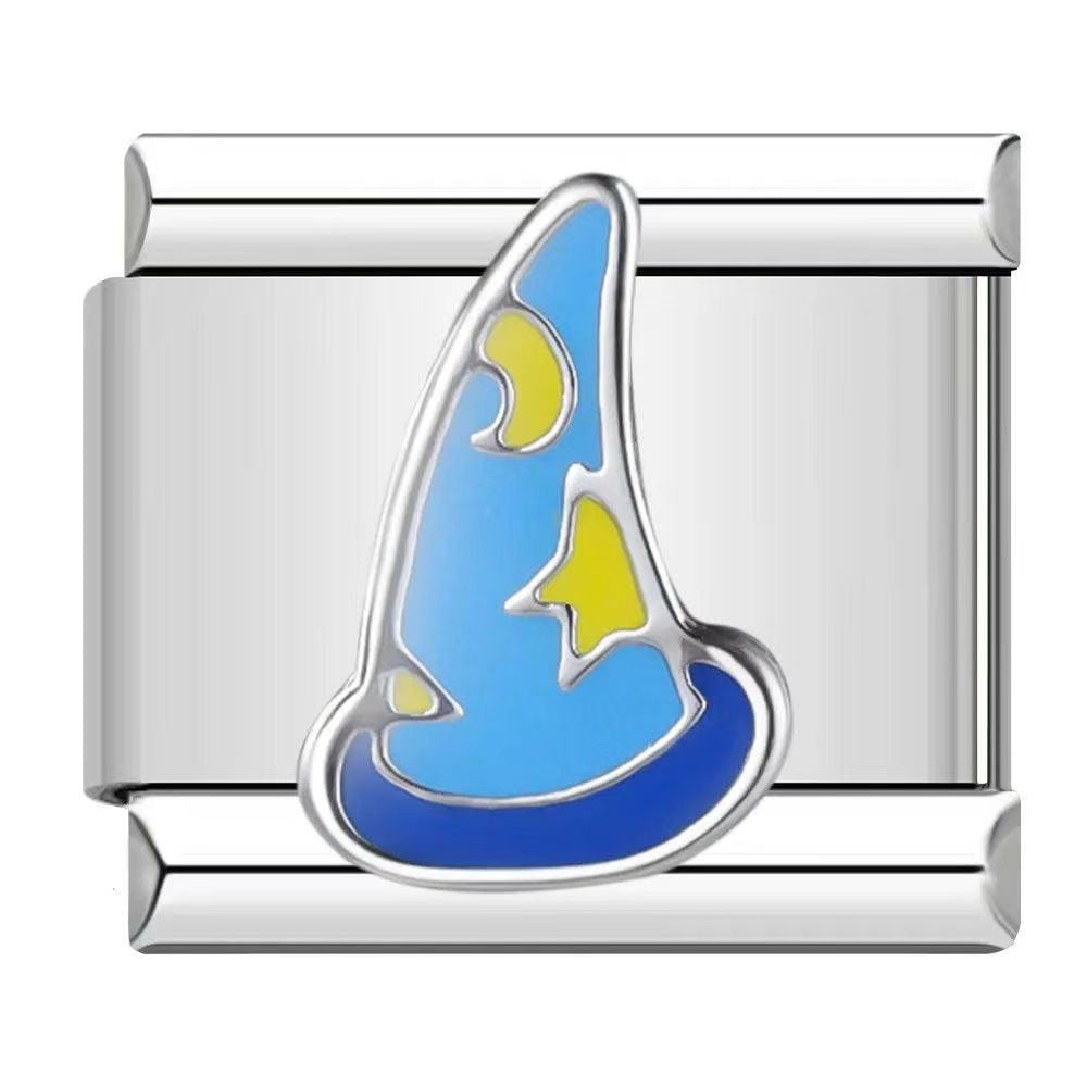 Wholesale Italian Charm Bracelet 9mm DIY Splicing Creative Cute Pattern Stainless Steel Composable Bracelet