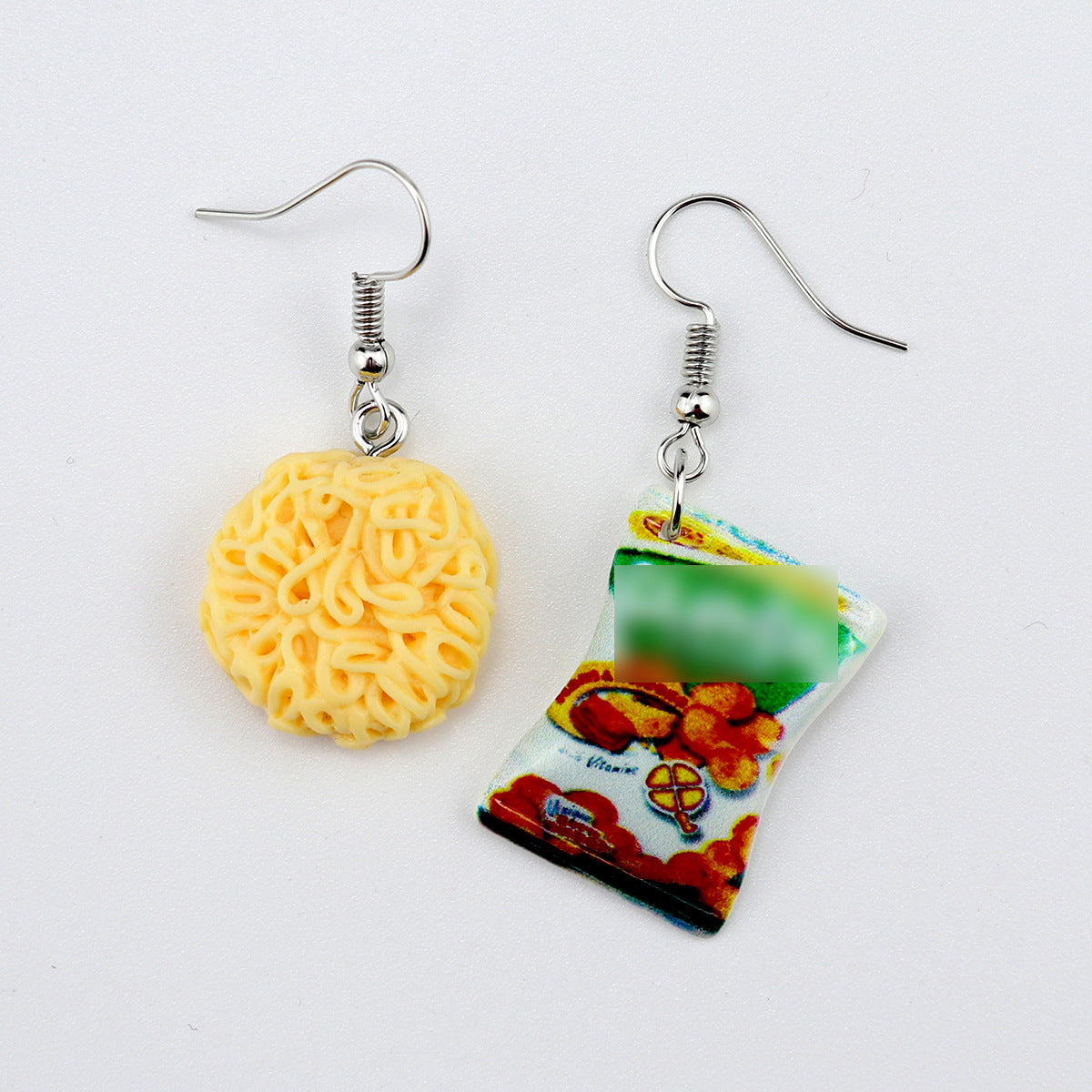 Wholesale  10pcs Creative  Fries Instant Noodles Earrings
