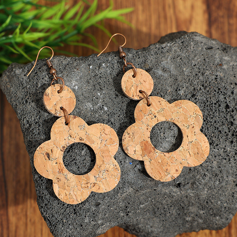 Wholesale Extravagant Floral Round Tassel Earrings