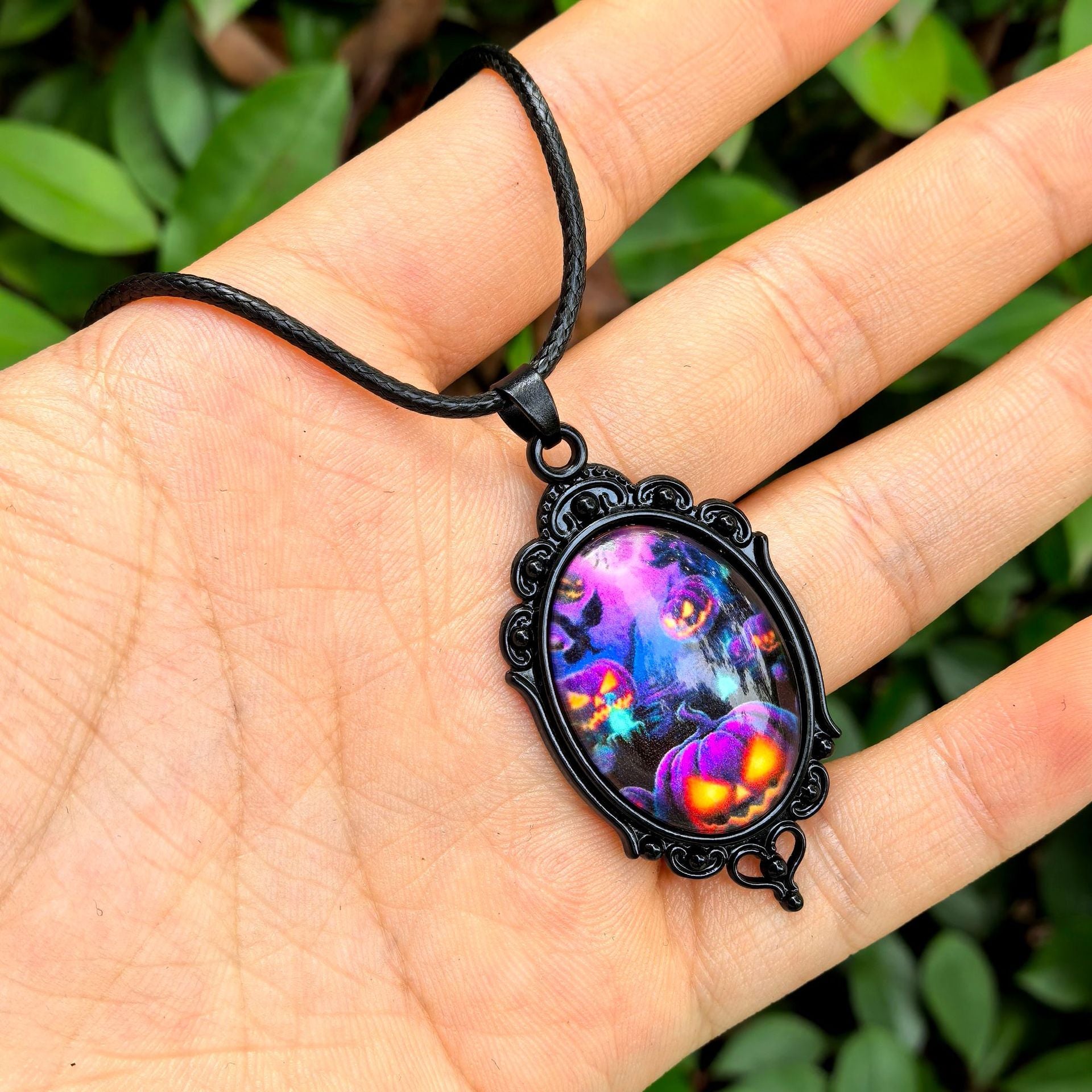 Wholesale  Halloween Dark Series Pu Leather Necklace