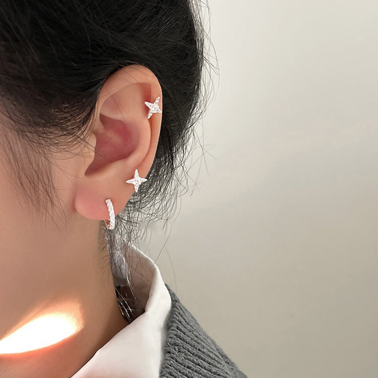 Wholesale zircon star earrings set