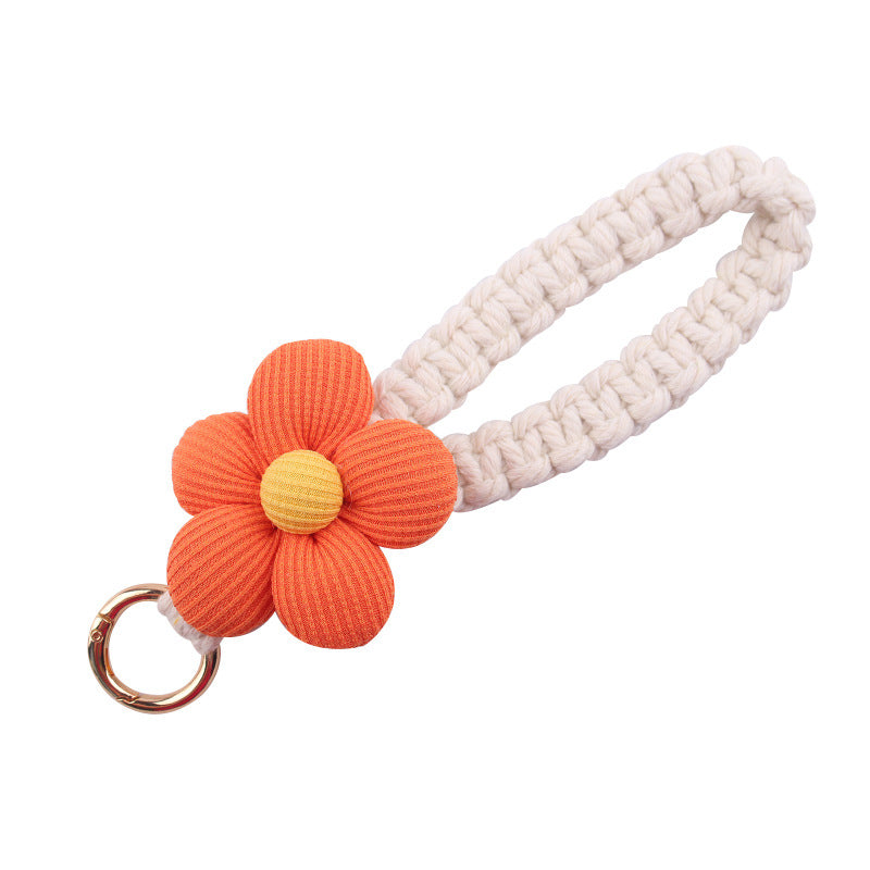 Wholesale Floral Cotton Hand-woven Lanyard Keychain ACC-KC-GuangTian085