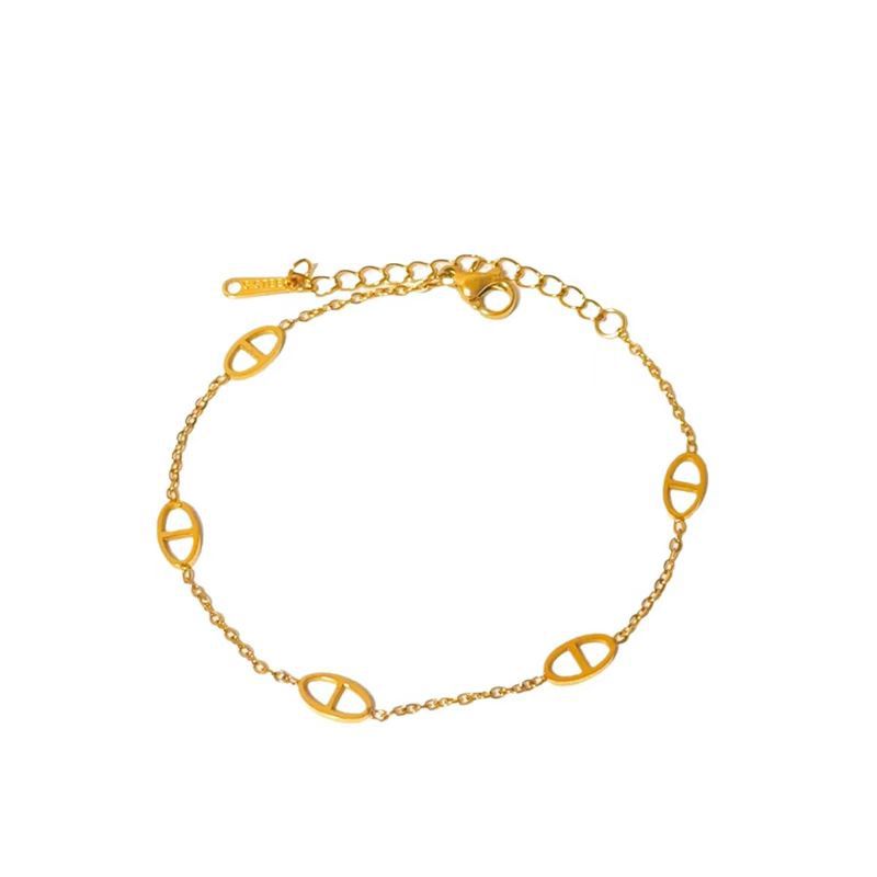 Wholesale Women' s Light Luxury Titanium Steel " Pig Nose"  Bracelet