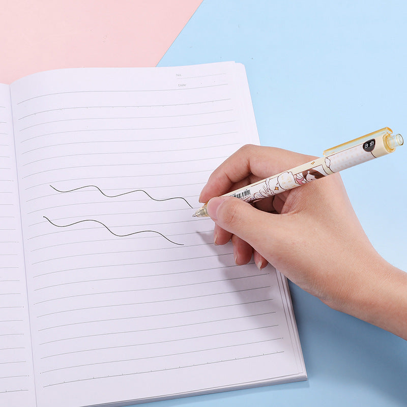 Wholesale Press Gel Pen Sesame Ball Girl Black Pen ACC-PN-XinTuo002