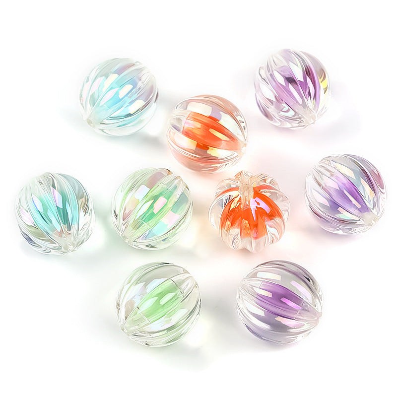 Wholesale of 30pcs Acrylic Bubble Round Beads Dyed Core Lantern Beads DIY Bead Accessories