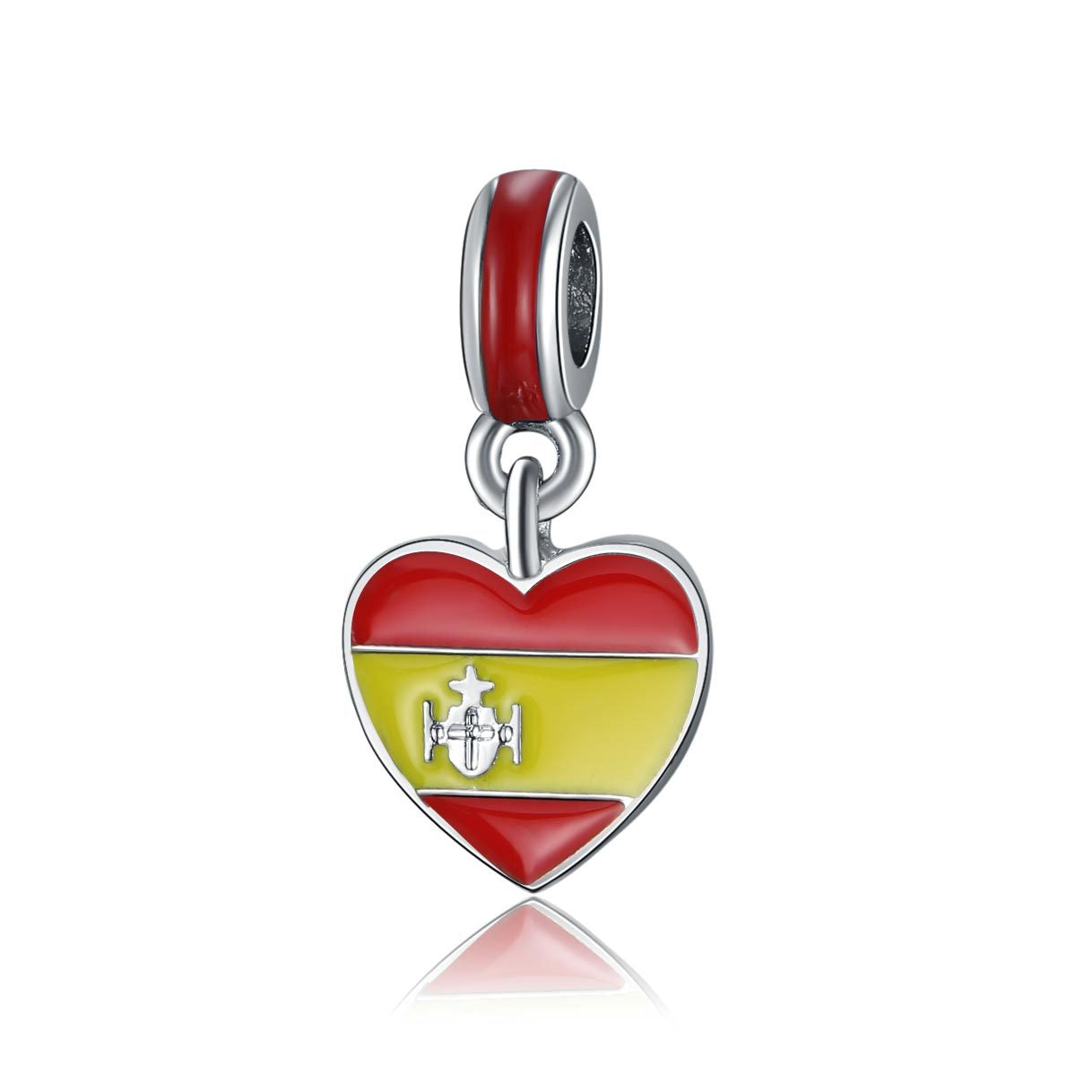 Wholesale 10PCS National flag heart Charms