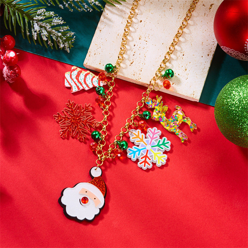 Wholesale  Christmas Series Cartoon  Pendant  Necklace
