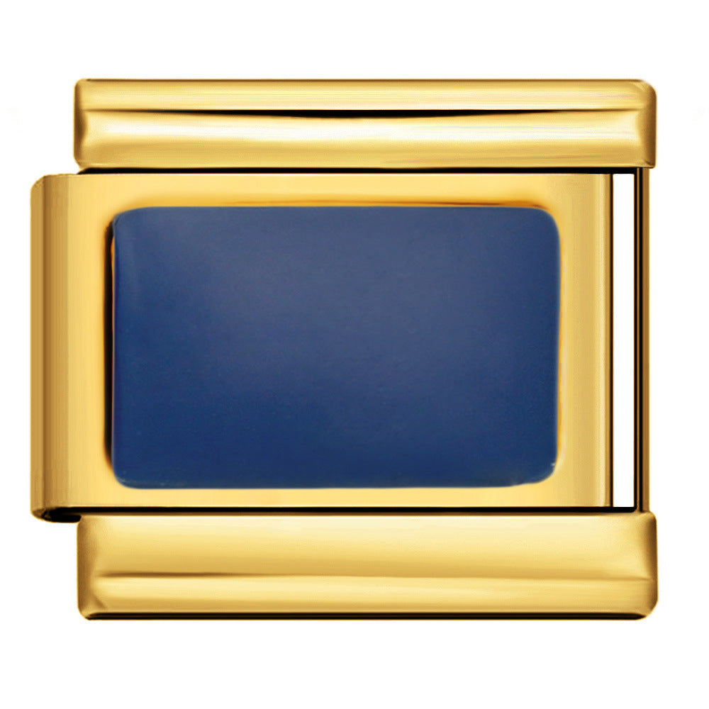 Wholesale Italian Charm Bracelet 9mm DIY Long Strip Stamping Series   Creative Stainless Steel Composable Bracelet