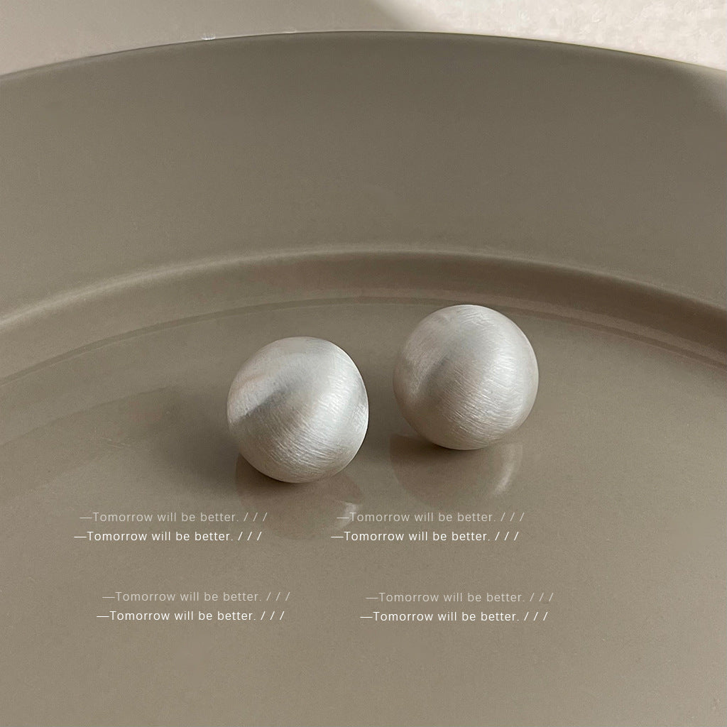 Wholesale Brushed Frosted Geometric Earrings Ear Studs ACC-ES-Eryu003