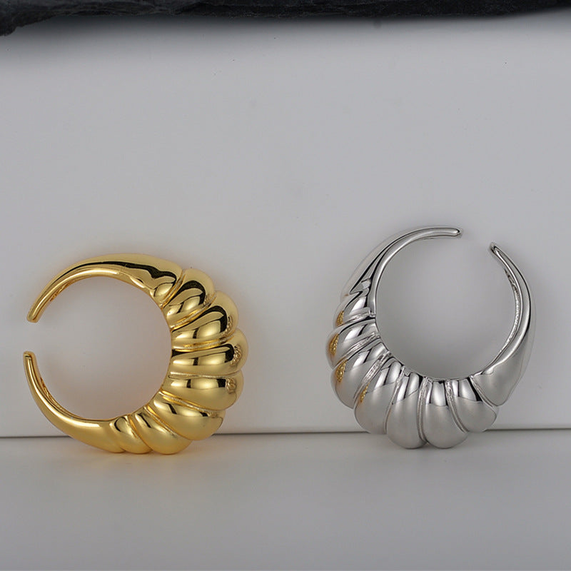 Wholesale S925 Sterling Silver Silkworm Chrysalis Shape Open Rings ACC-RS-YWE011