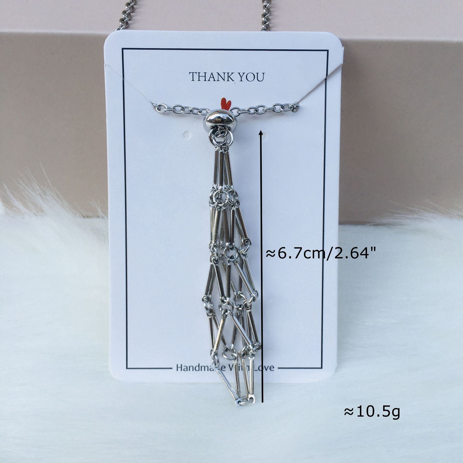 Wholesale Natural Crystal Raw Stone Net Pocket Metal Bamboo Necklace Crystal Mesh Bag ACC-NE-RongGuan008