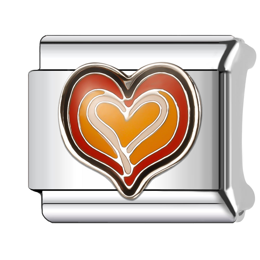 Wholesale Italian Charm Bracelet 9mm DIY Splicing Creative Pattern Stainless Steel Composable Bracelet