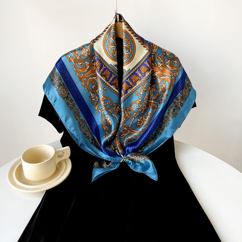 Wholesale 90* 90cm ladies large square silk scarf