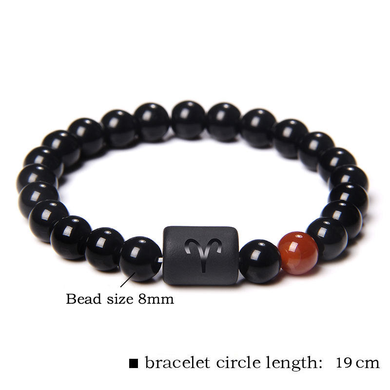 Wholesale Twelve Zodiac Signs Stone Beads Bracelet ACC-BT-Ruiz002