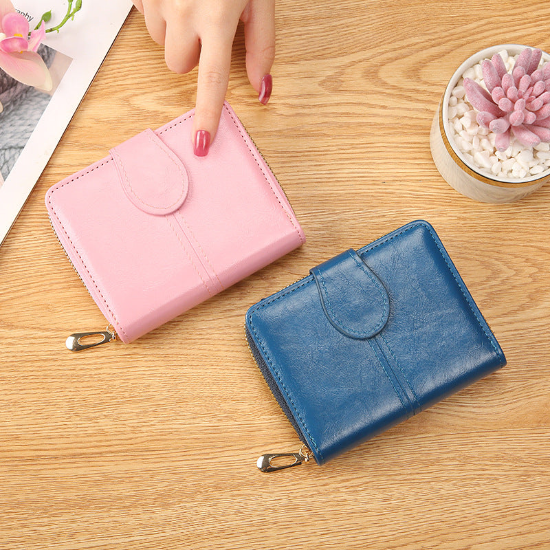 Wholesale  Short Card Bag Soft Leather Wallet