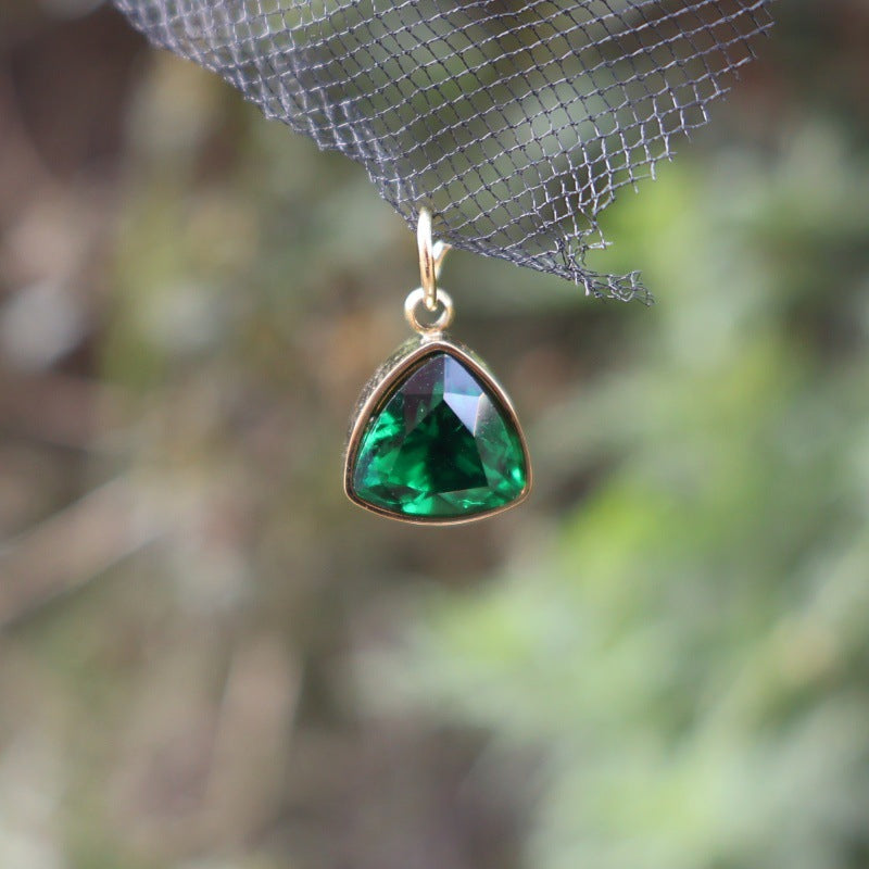 Wholesale DIY Stainless Steel December Birthstone Colored Zirconia Necklace