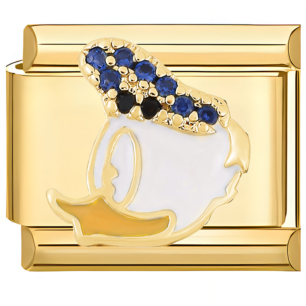 Wholesale Stainless Steel DIY Spliced Bracelet With Colorful Zircon Cute Cartoon Design Fashion Jewelry Accessory For Women