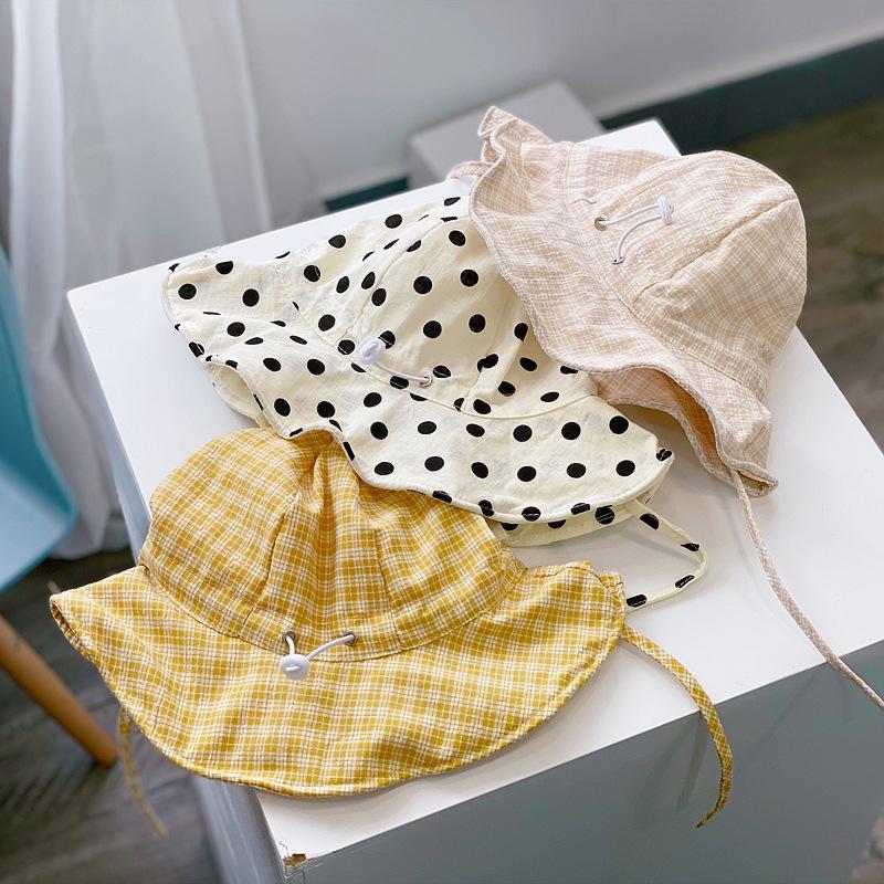 Wholesale Baby Sun Hat with Large Brim Baby Hat Sun Protection Sun Bucket Hat ACC-KH-DaQi002