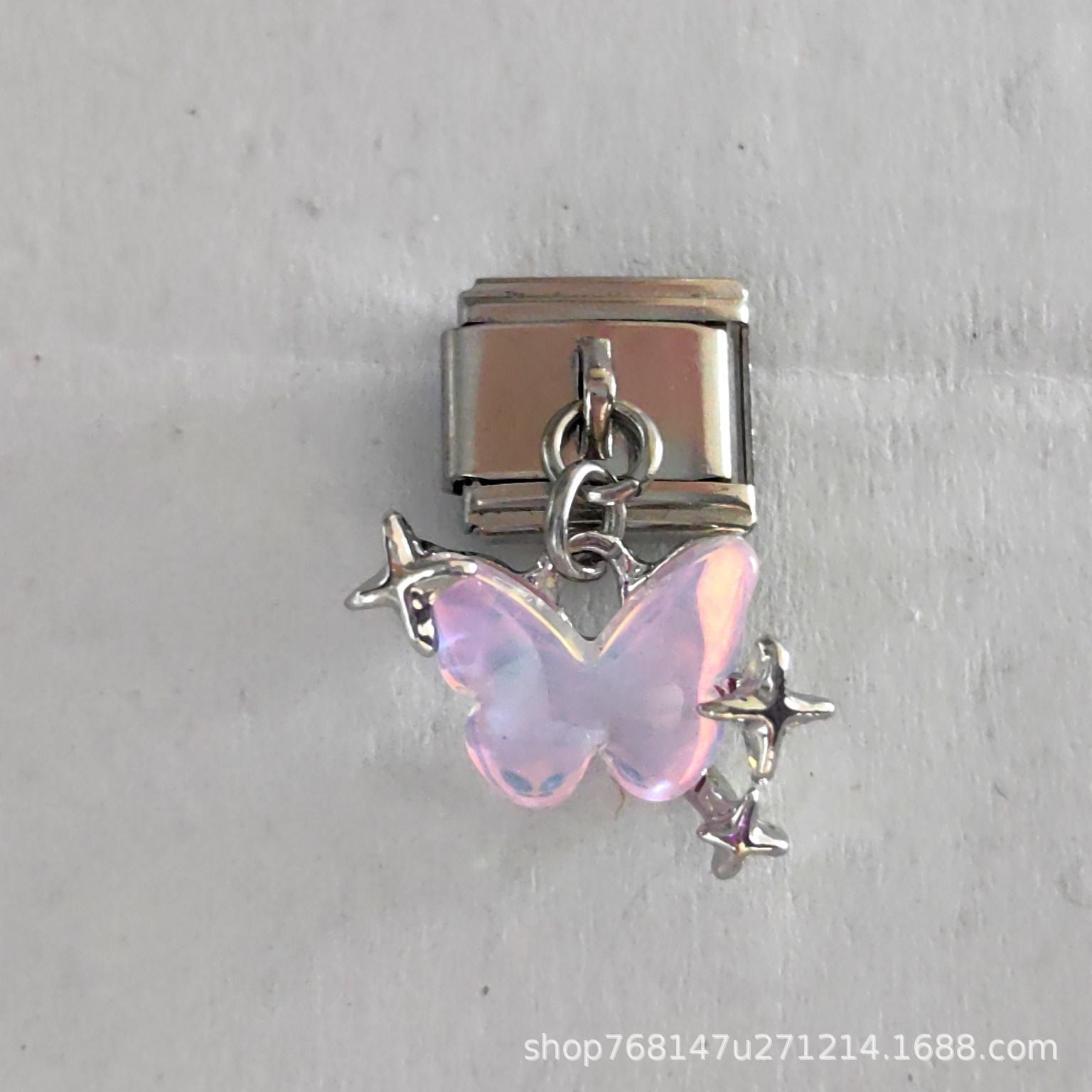 Wholesale Italian Charm Stainless Steel Bracelet Single Hook Pendant Jewelry Accessory Gift