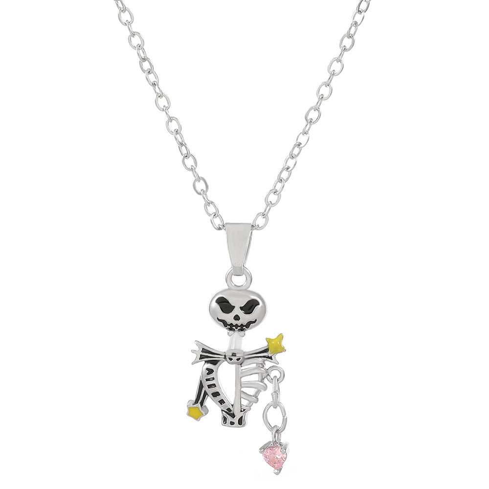 Wholesale Creative Skull Bone Hand-held Love Necklaces ACC-NE-ChengJing002